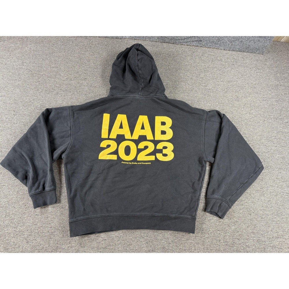 Drake Related Hoodie Mens Small Black IAAB 2023 Its All Black Tour Official